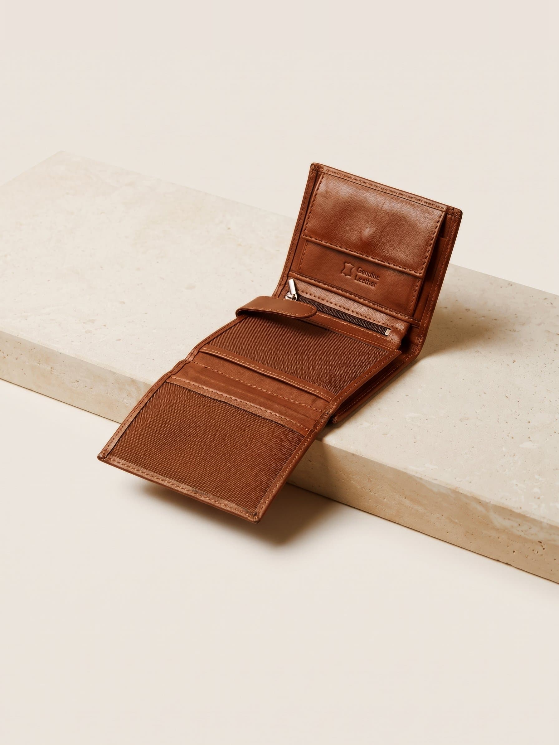 Libra Klasik Deri Cüzdan – 12 cm – Taba