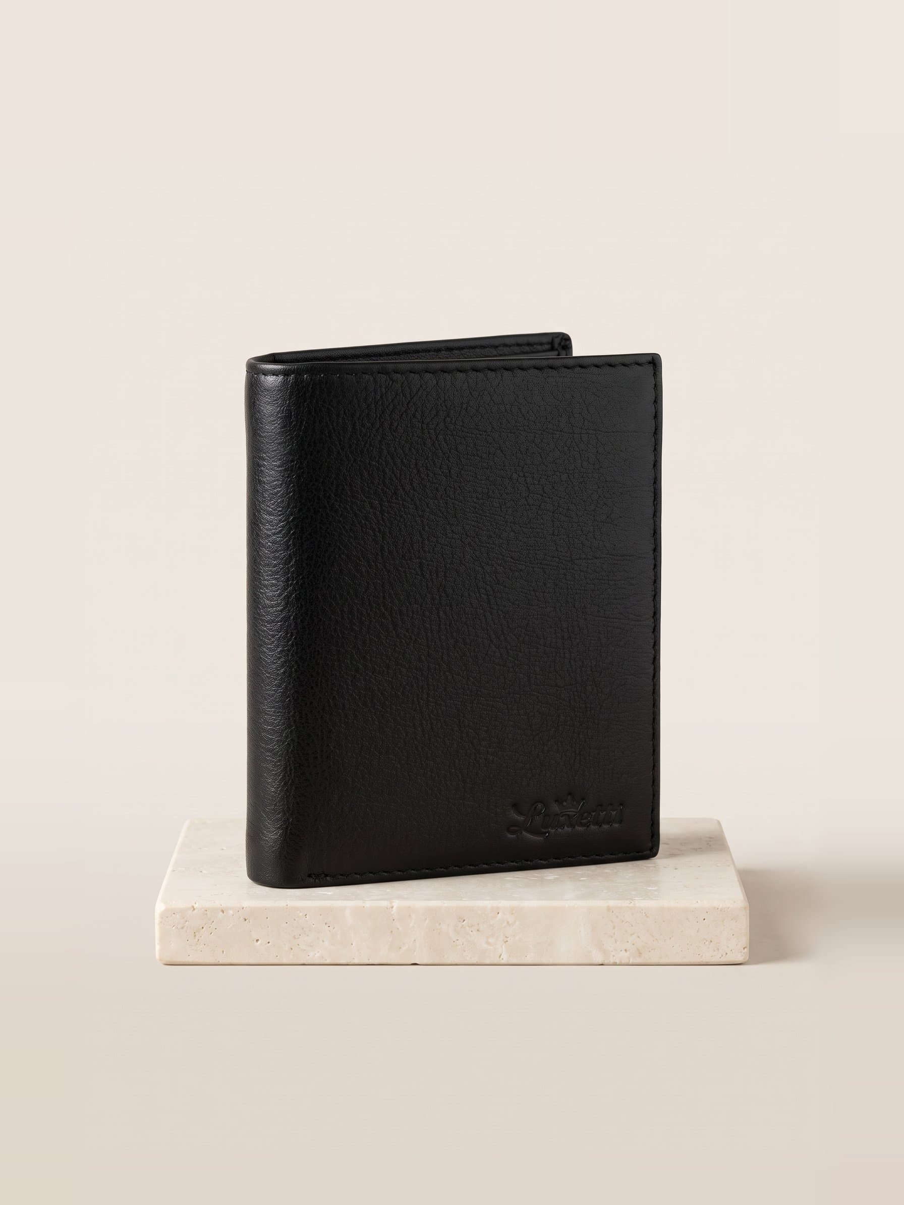 Libra Klasik Deri Cüzdan – 12 cm – Siyah